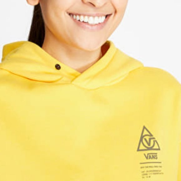 VANS 66 Supply 2 Hoodie Yellow Cotton Blend Prints Chest Back Womens VN0A5DS785W - Picture 4 of 6